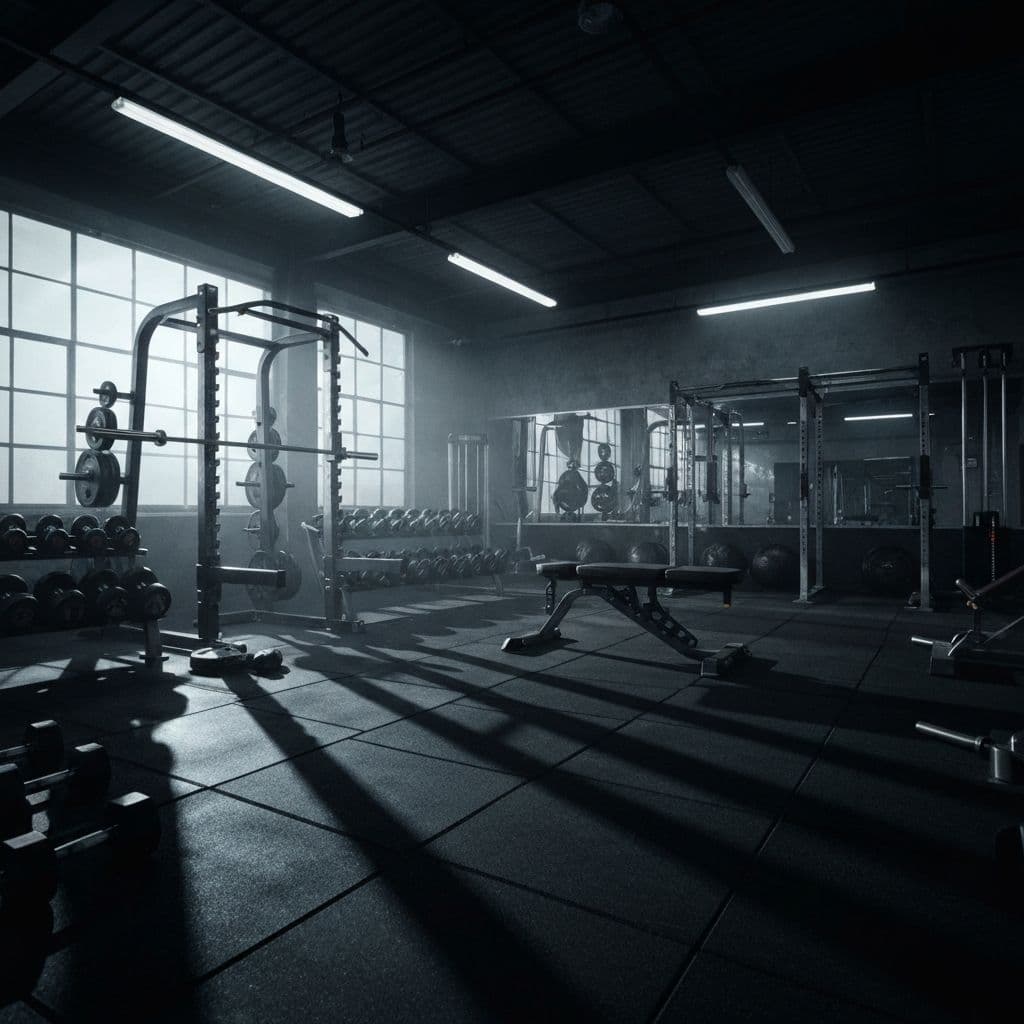 Dark gym interior
